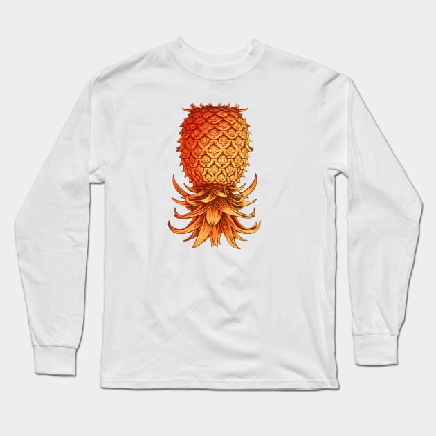 Upside Down Pineapple Swinger T-Shirt Long Sleeve T-Shirt by stuff101